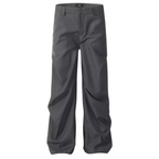 Pleated Wide-Leg Flare Trousers