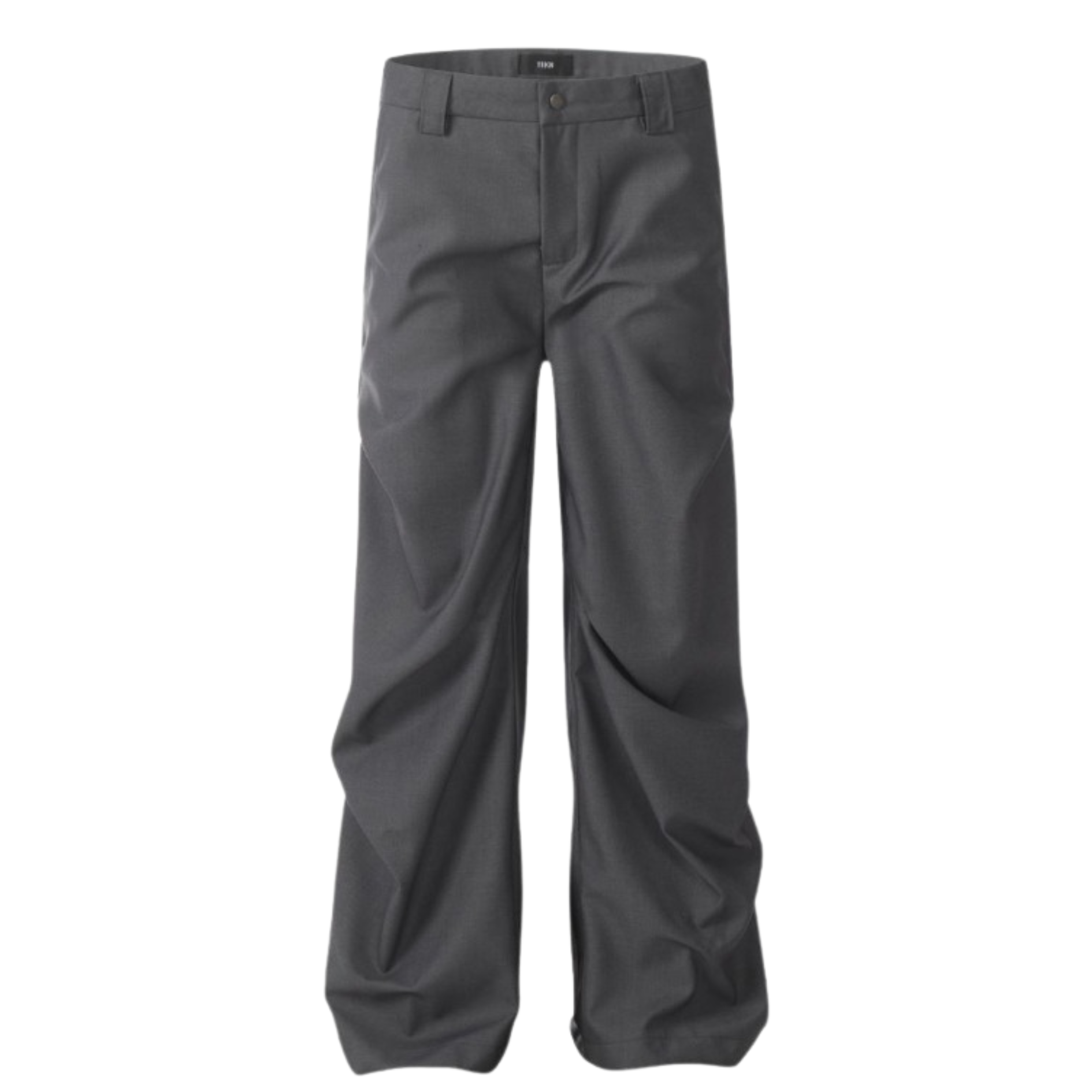 Pleated Wide-Leg Flare Trousers