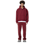 The Essential Boxy Pullover Hoodie (Deep Red)