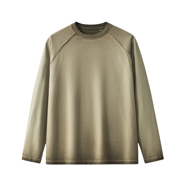 270 GSM Dopamine Vintage Wash Long Sleeve (Brown)