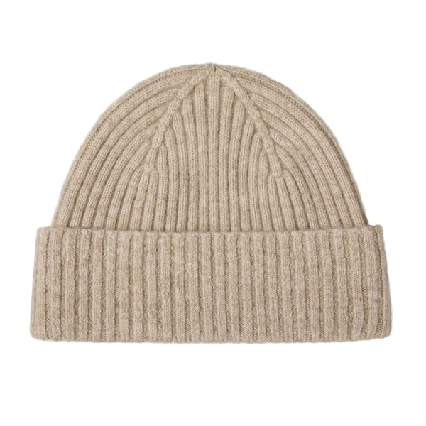 Ribbed Knit Beanie (Oatmeal)