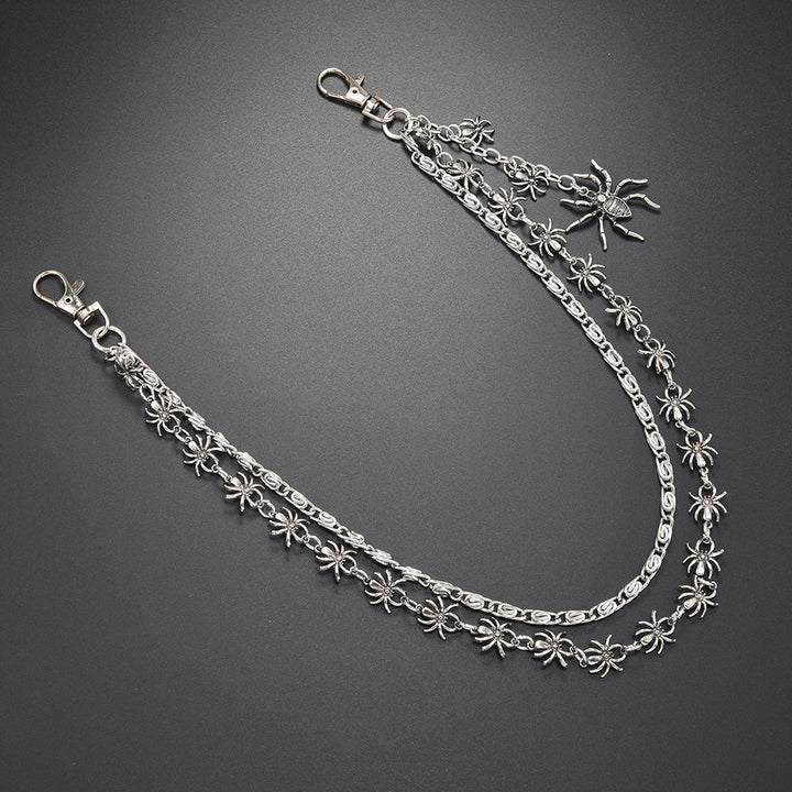 European and American cross-border accessories: Halloween, goth, dark spider trouser chain, personality trend, hip-hop pants, hanging chain accessories