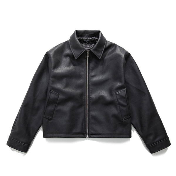 Shadow Faux Leather Boxy Jacket