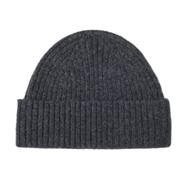 Ribbed Knit Beanie (Dark Grey)