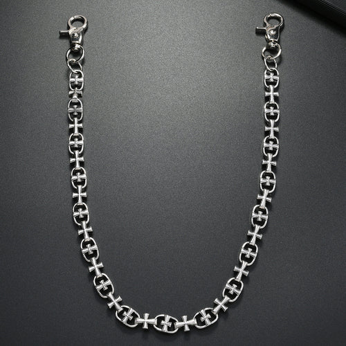 Fashion Korean version men's trouser chain personality youth denim street dance metal punk trendy waist chain simple cross pendant