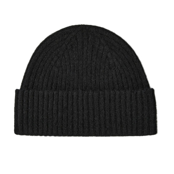 Ribbed Knit Beanie (Black)