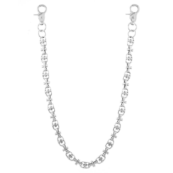 Fashion Korean version men's trouser chain personality youth denim street dance metal punk trendy waist chain simple cross pendant