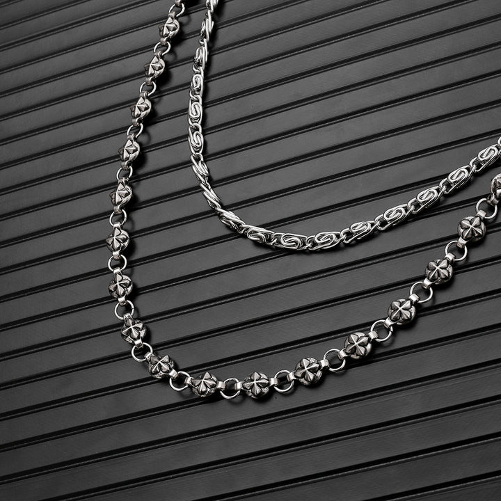 Korean version of ins Harajuku style street hip-hop jeans chain personalized punk style double-layer waist chain men's and women's accessories trend