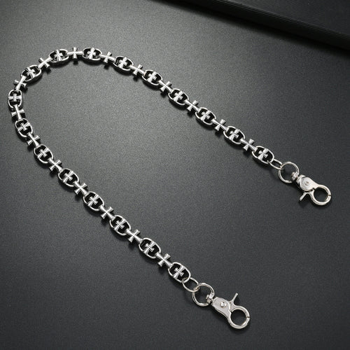 Fashion Korean version men's trouser chain personality youth denim street dance metal punk trendy waist chain simple cross pendant