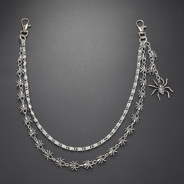 European and American cross-border accessories: Halloween, goth, dark spider trouser chain, personality trend, hip-hop pants, hanging chain accessories