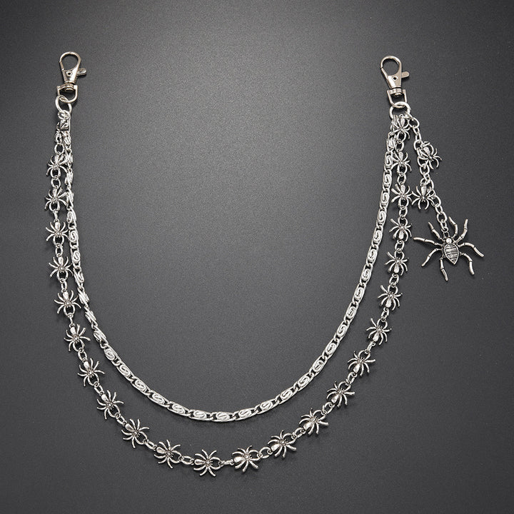 European and American cross-border accessories: Halloween, goth, dark spider trouser chain, personality trend, hip-hop pants, hanging chain accessories