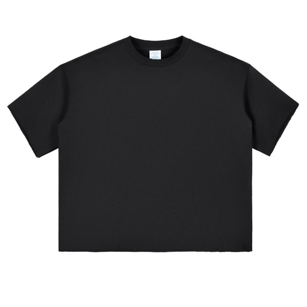Raw Hem Boxy Tee (Black)