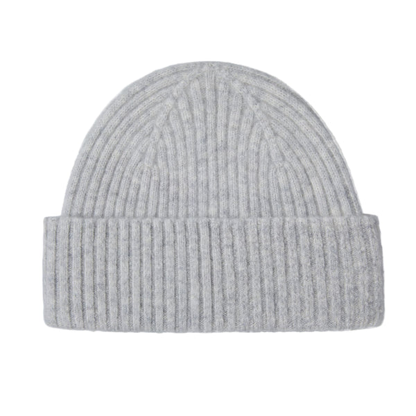 Ribbed Knit Beanie (Light Grey)