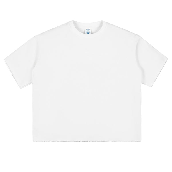 Raw Hem Boxy Tee (Off White)