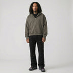 The Essential Boxy Double Zip Hoodie (Grey)