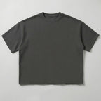 Raw Hem Boxy Tee (Dark Grey)