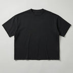 Raw Hem Boxy Tee (Black)