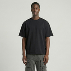 Raw Hem Boxy Tee (Black)