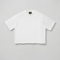 Raw Hem Boxy Tee (White)