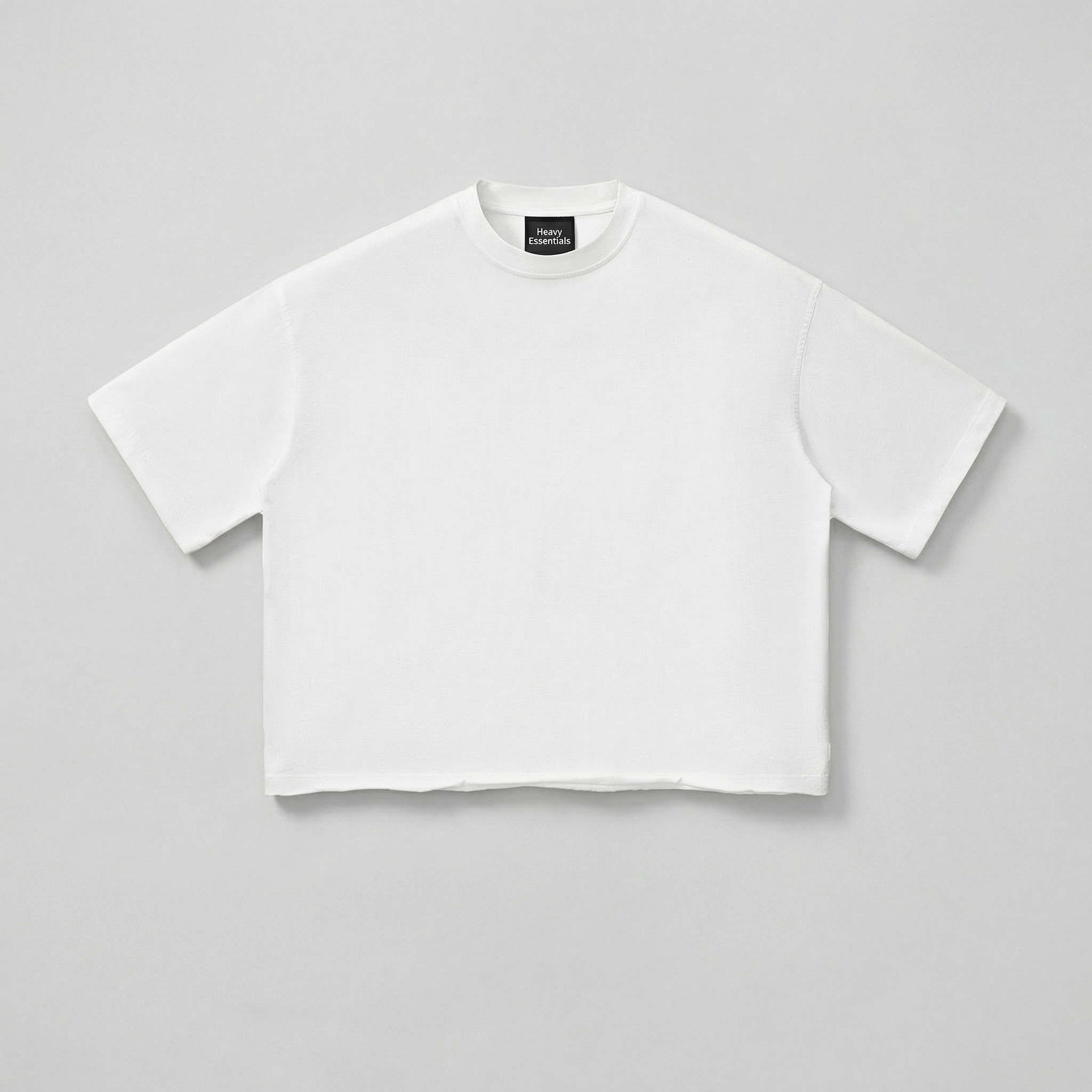 Raw Hem Boxy Tee (White)