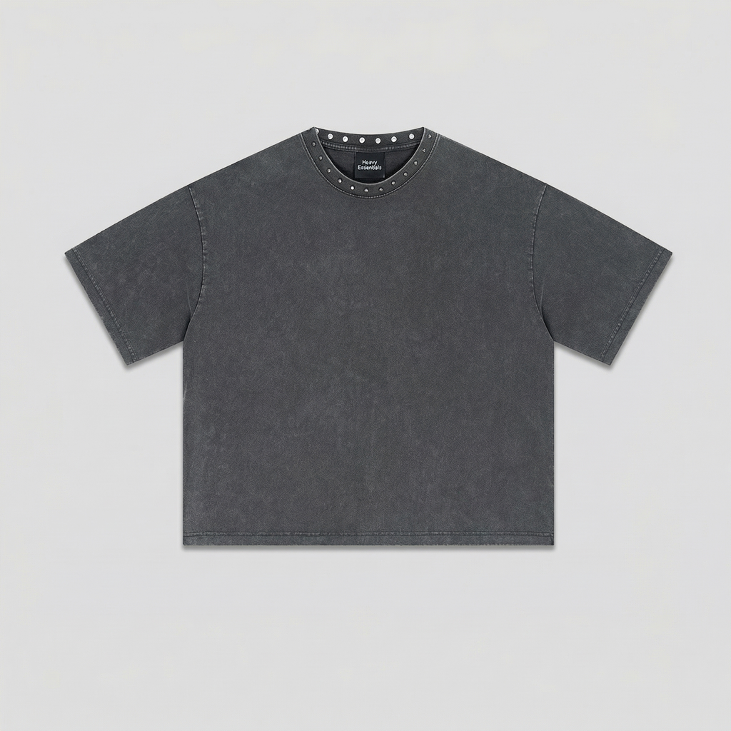 Stud Collar Boxy Tee