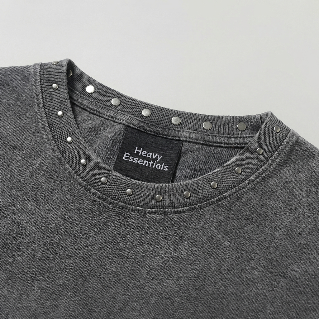 Stud Collar Boxy Tee