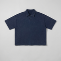 Washed Boxy Polo (Navy)