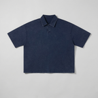 Washed Boxy Polo (Navy)