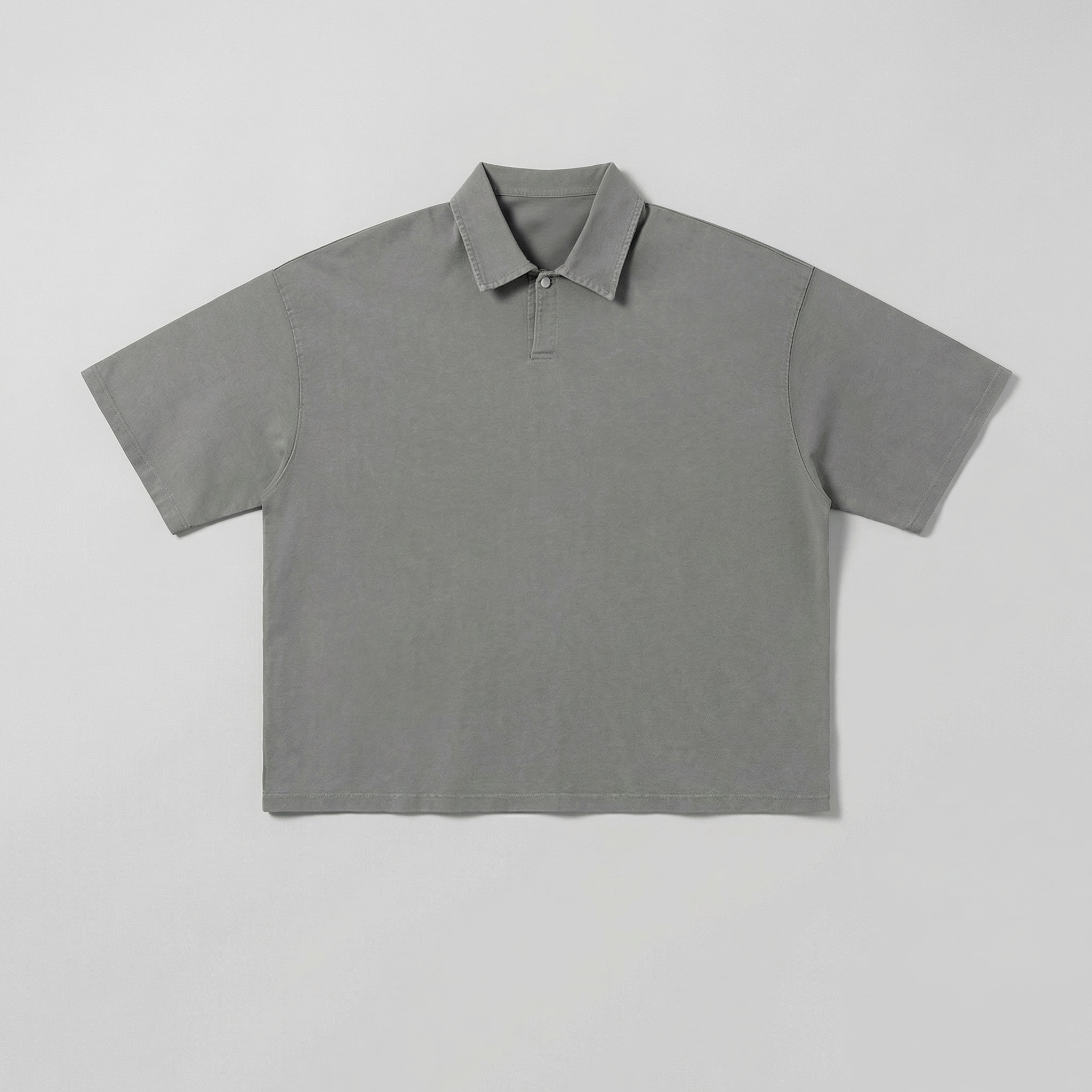 Boxy Polo (Light Grey)