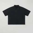 Washed Boxy Polo (Black)
