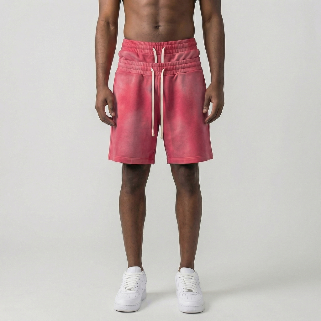 Core Double Waist Shorts (Red)