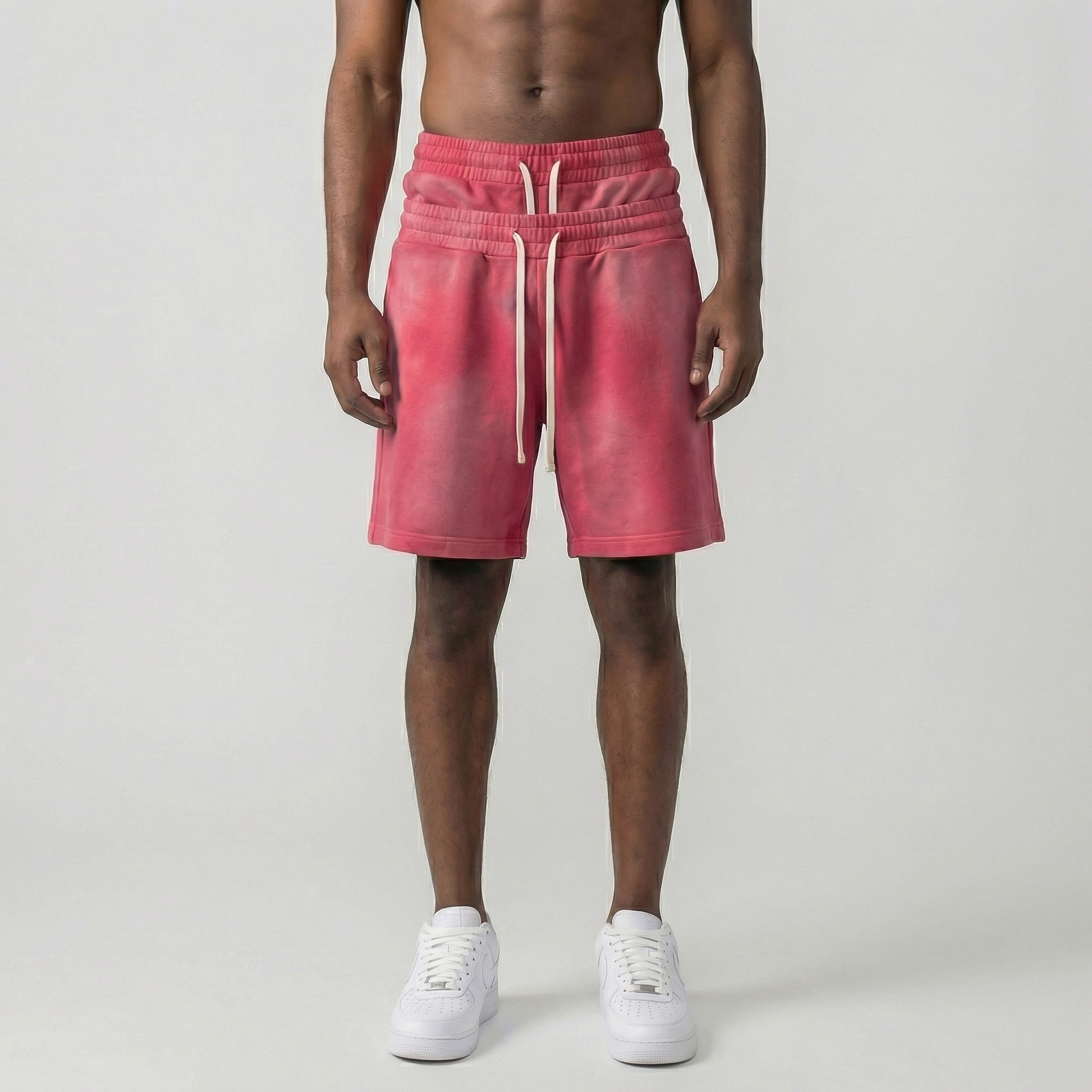 Core Double Waist Shorts (Red)