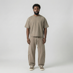 Washed Baggy Sweatpants (Khaki)