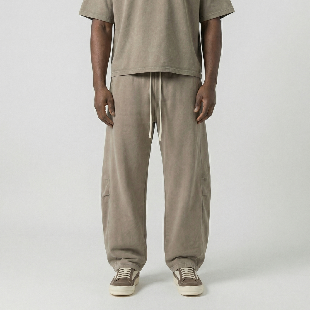 Washed Baggy Sweatpants (Khaki)