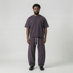 Washed Baggy Sweatpants (Plum)