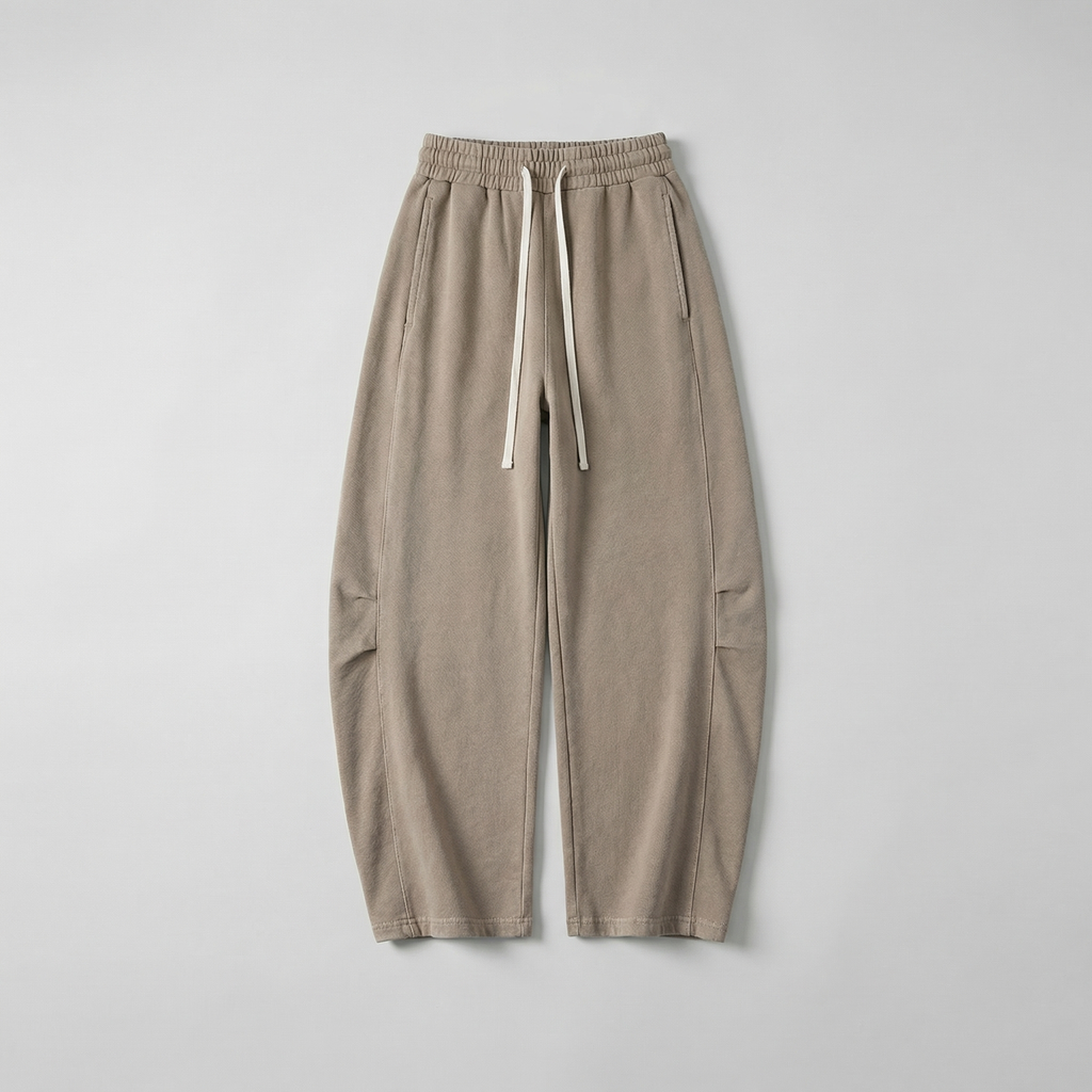 Washed Baggy Sweatpants (Khaki)