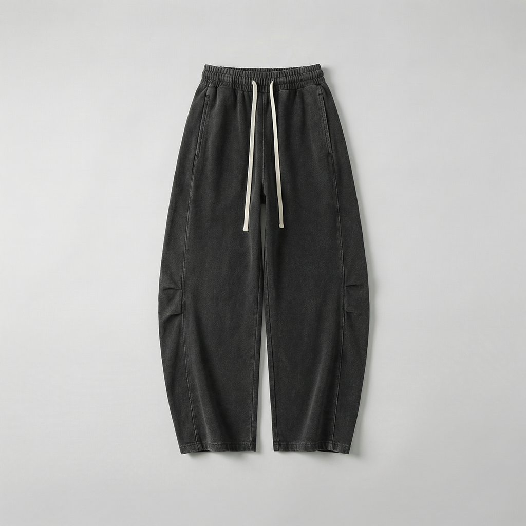 Washed Baggy Sweatpants (Black)