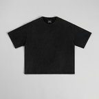 Washed Cropped Tee (Black)
