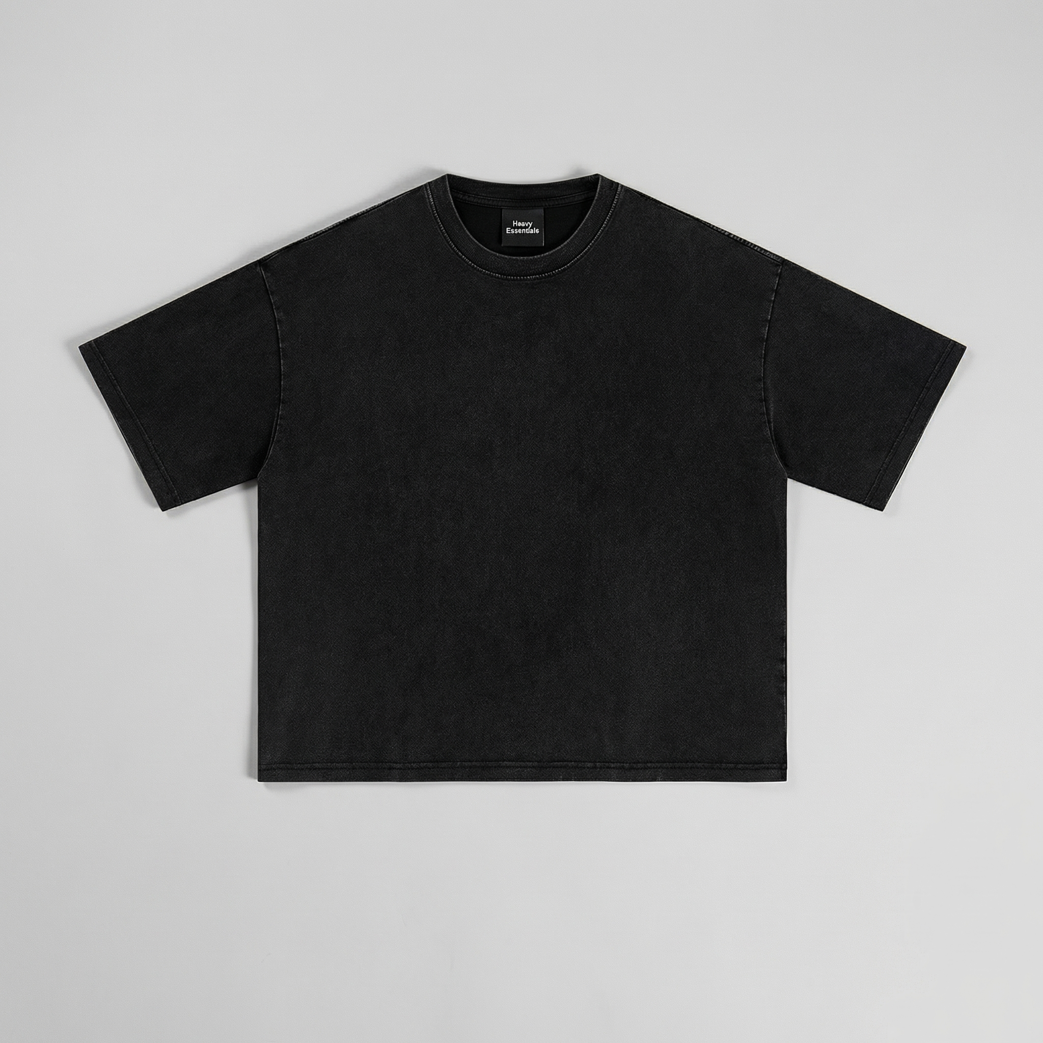 Washed Cropped Tee (Black)
