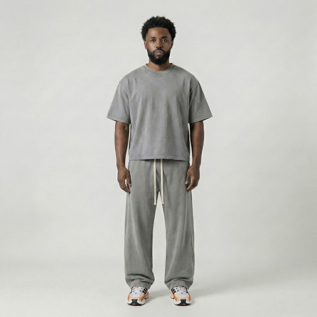 Washed Cropped Tee (Grey)