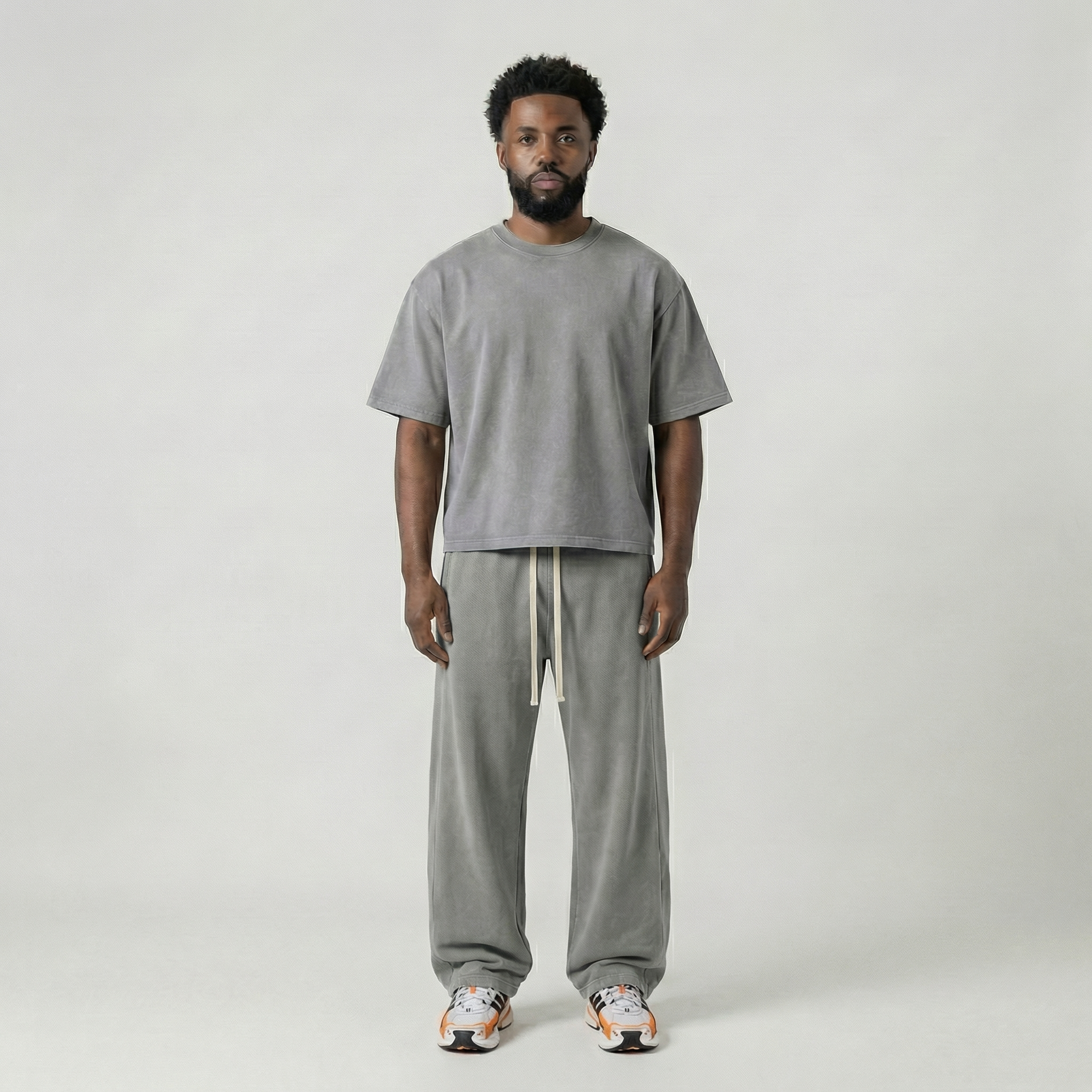 Washed Cropped Tee (Grey)