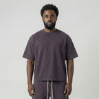 Washed Cropped Tee (Plum)