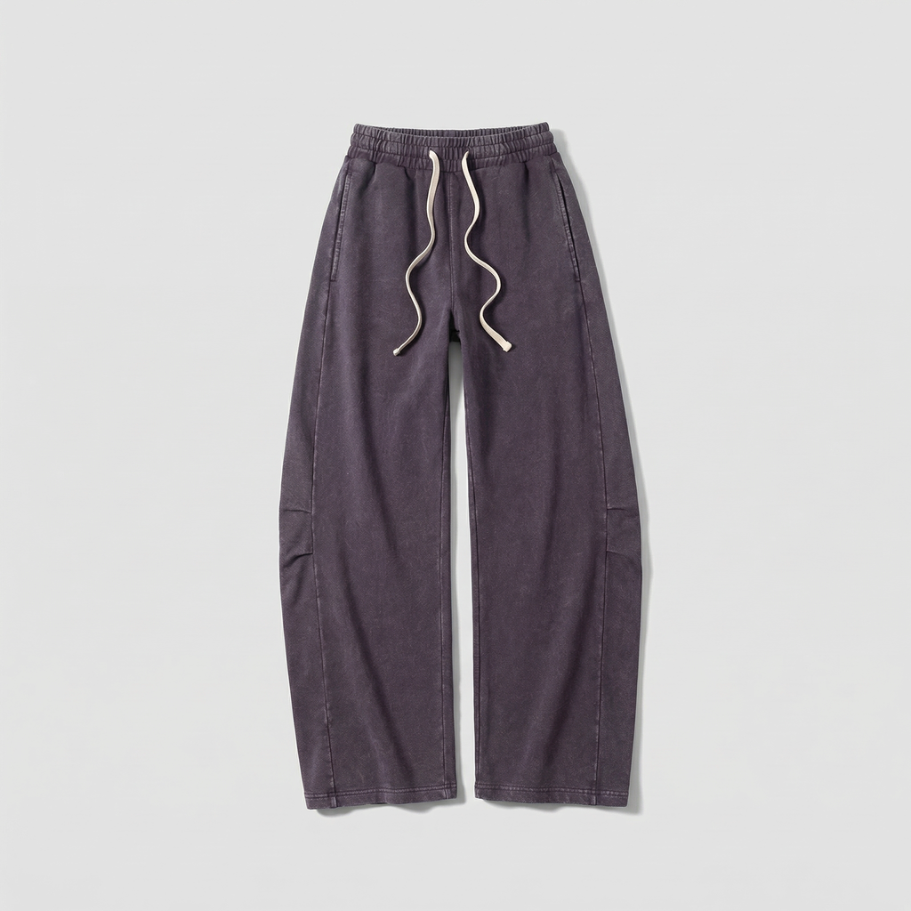 Washed Baggy Sweatpants (Plum)