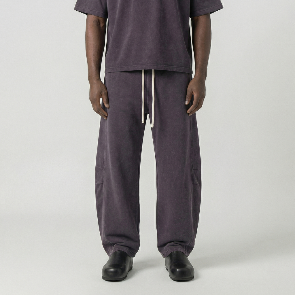 Washed Baggy Sweatpants (Plum)