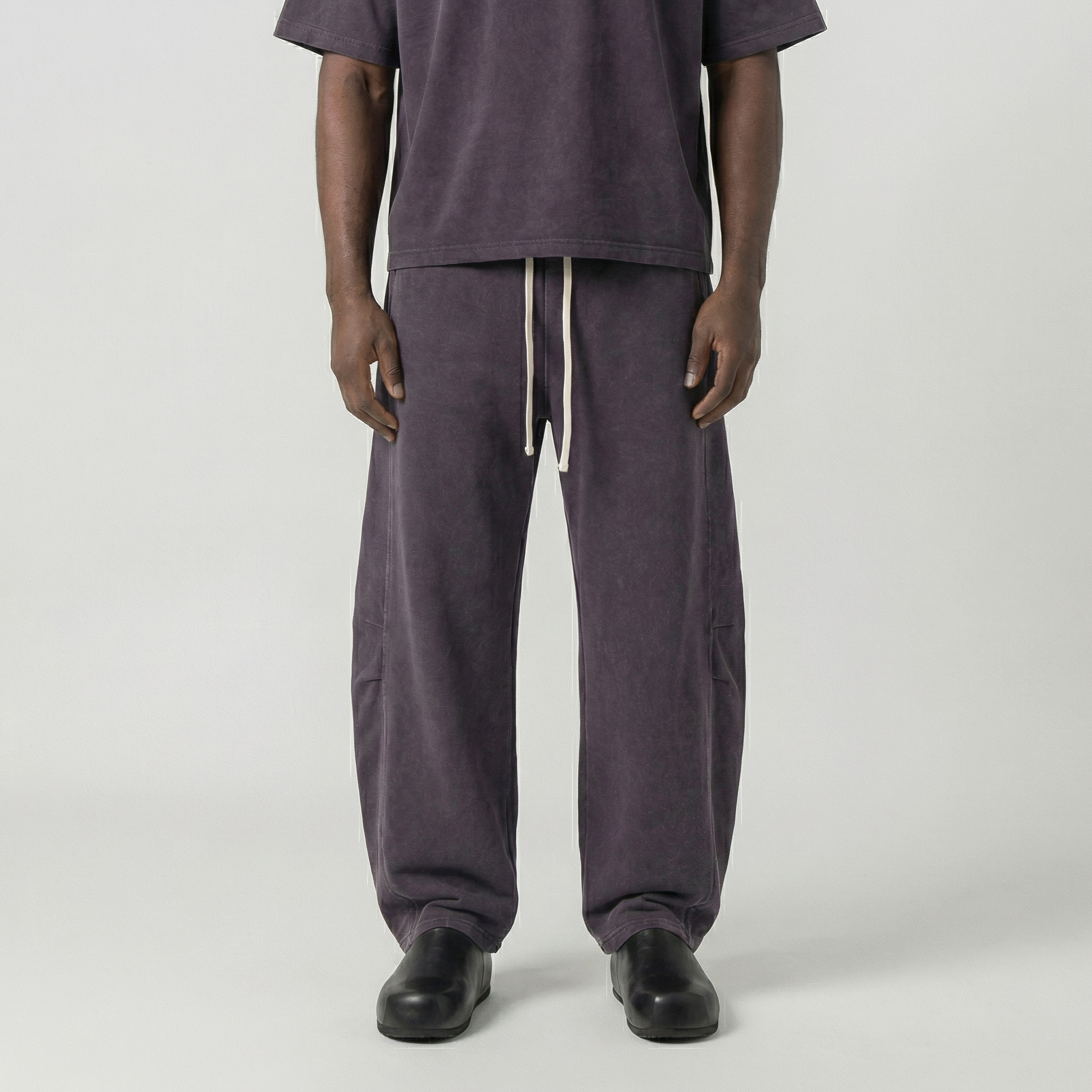 Washed Baggy Sweatpants (Plum)