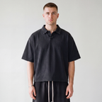 Washed Boxy Polo (Black)
